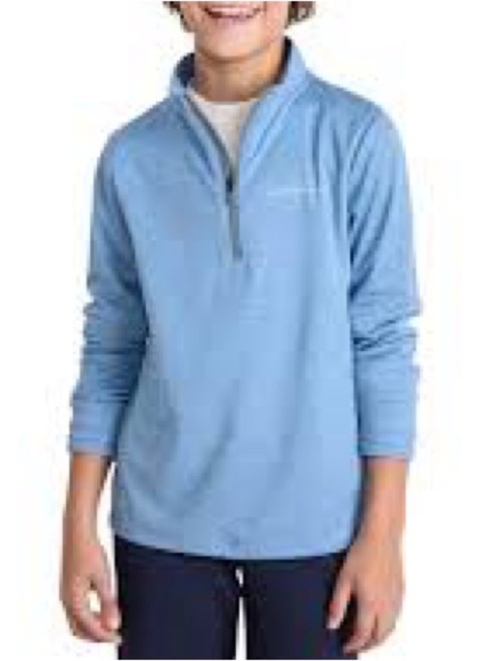 Vineyard Vines Light Blue Quarter-Zip Rash Guard Top